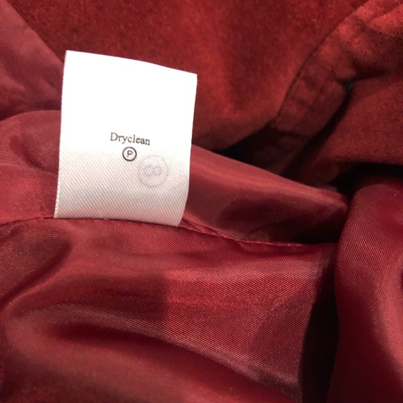 Coldwater Creek Velour Button Down Jacket Pockets Burgundy Size PL - Picture 7 of 7